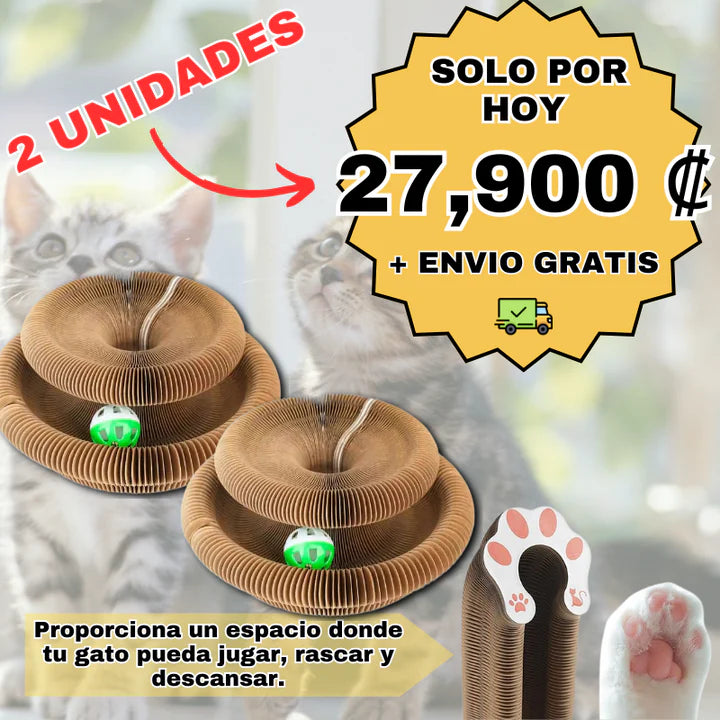 Rascador Para Gatos De Cartón Con Pelota