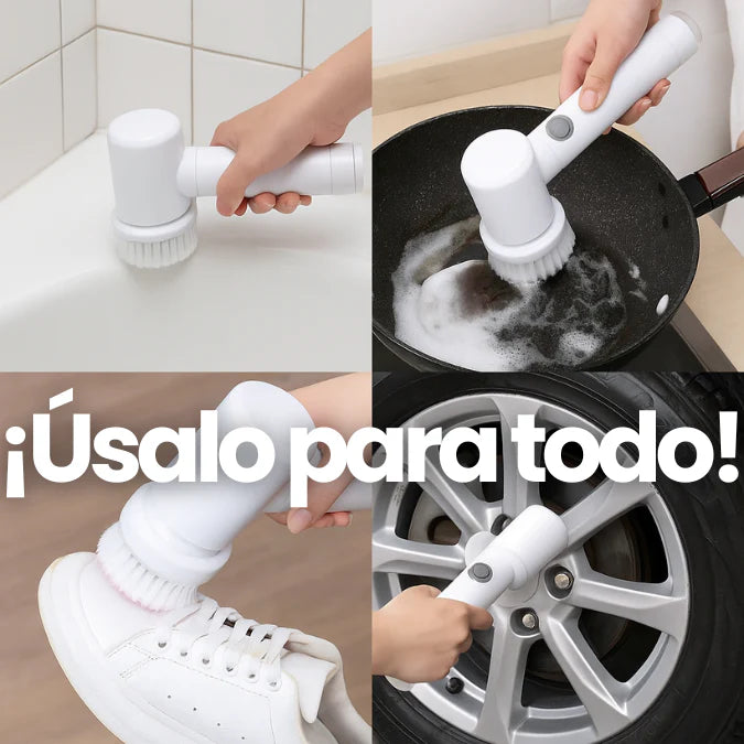 🧽 Cepillo Mágico Spin Brush – 5 en 1 Recargable