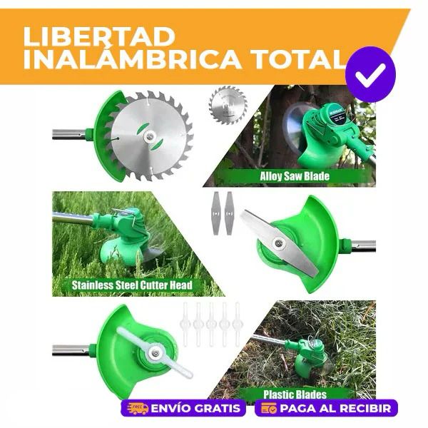 CORTADORA DE CÉSPED INALÁMBRICA