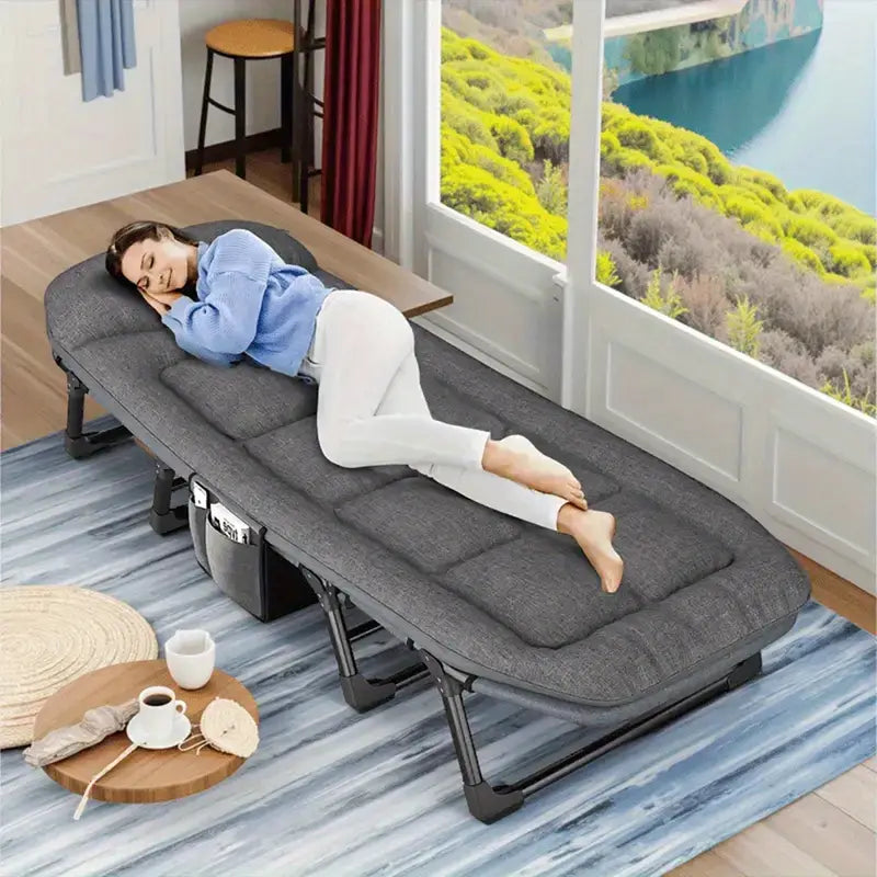 Tu cama extra, sin ocupar espacio 🛏️✨ ¡Se pliega en segundos!