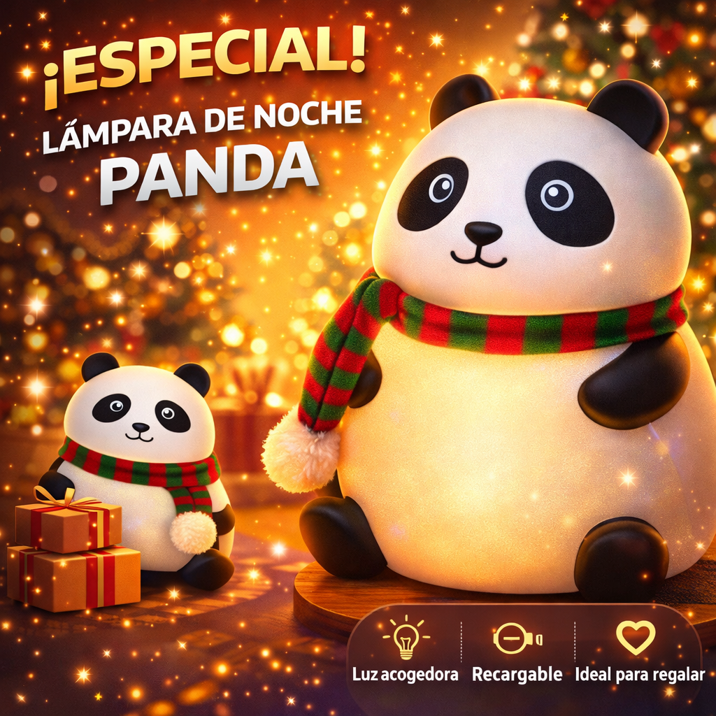 🐼✨ LÁMPARA DE NOCHE PANDA – LUZ SUAVE Y ACOGEDORA ✨🐼
