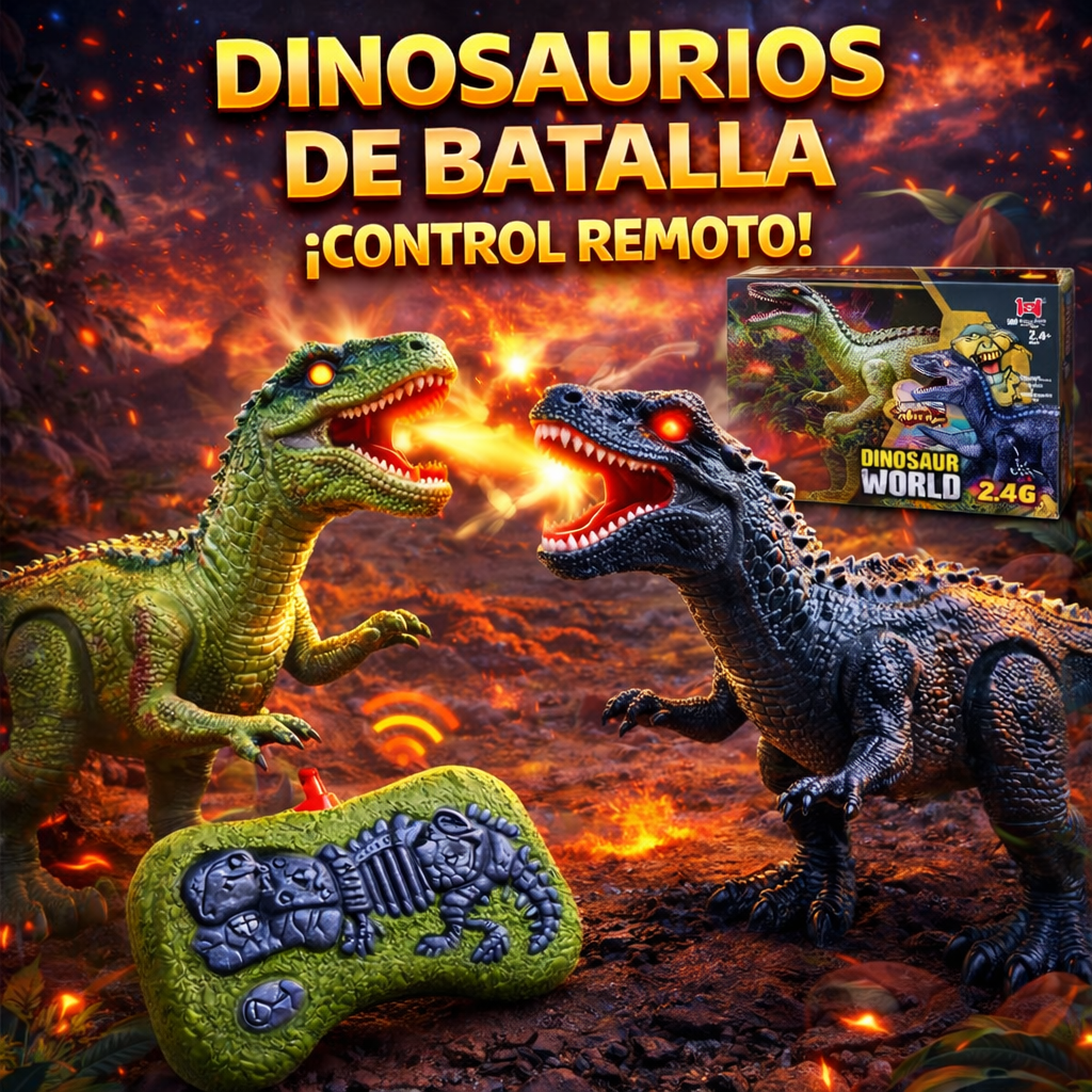 🦖 Dinosaurio a Control Remoto RC – Dinosaur World 2.4G 🚗🔥