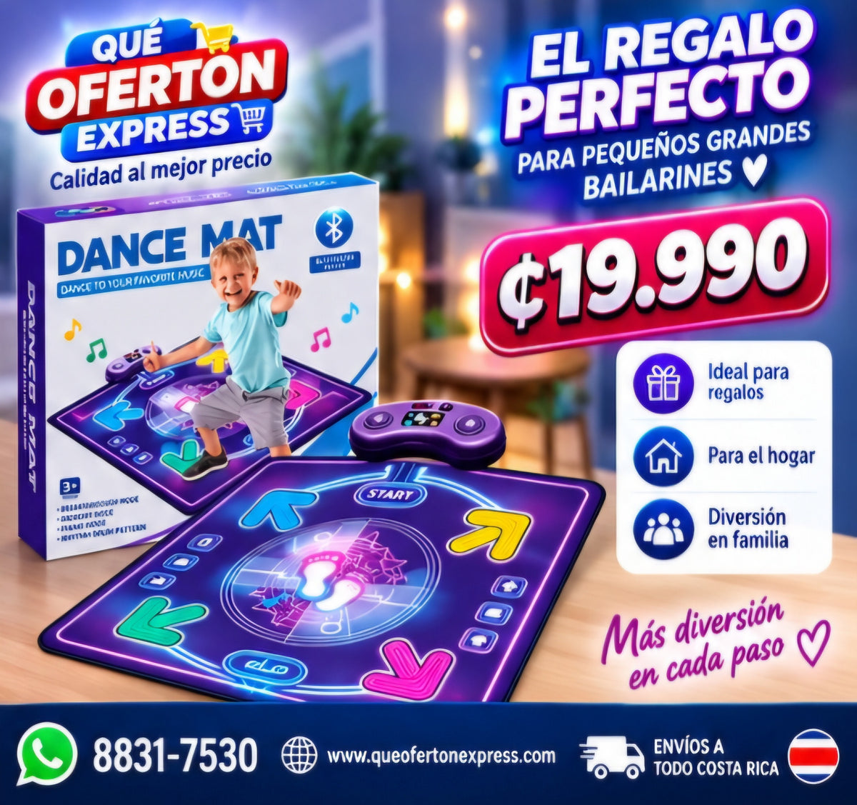 💃 ALFOMBRA DE BAILE INTERACTIVA CON BLUETOOTH 🎶