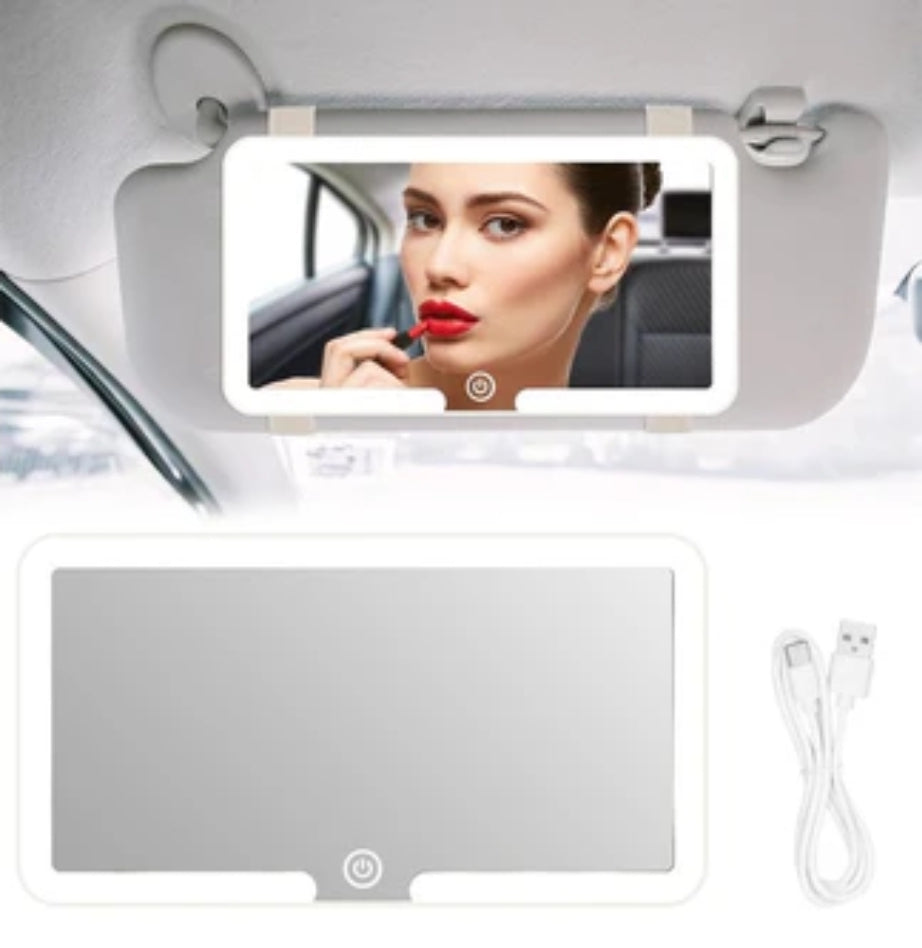 Espejo con Luz LED para el Carro ✨