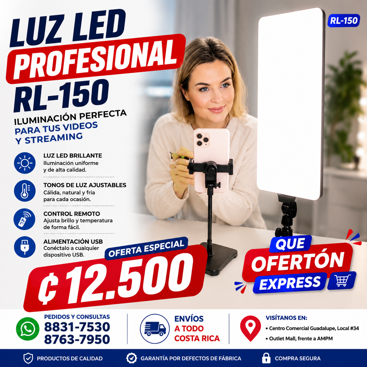 💡 LUZ LED PROFESIONAL RL-150 📸