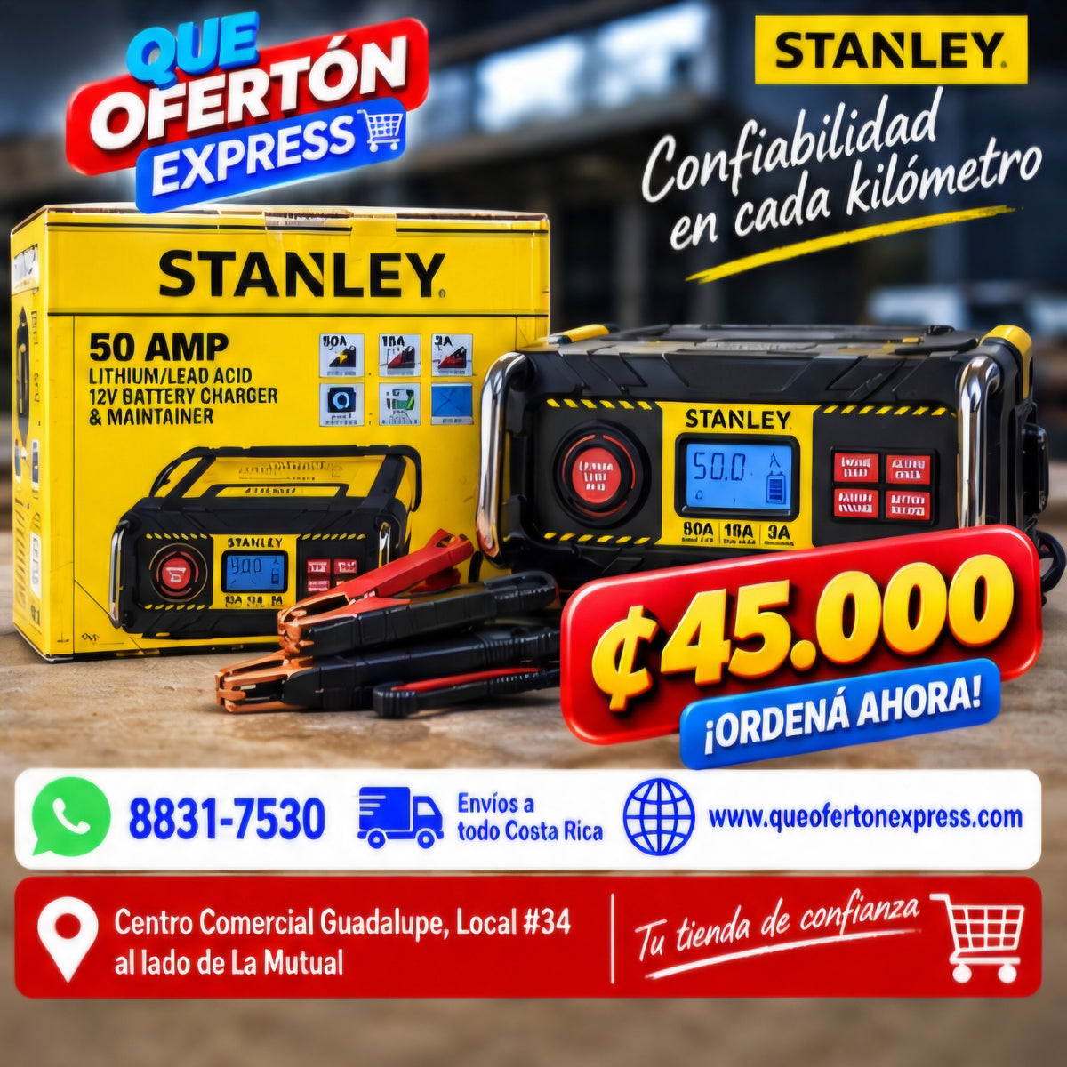 🔋⚡ CARGADOR DE BATERÍA STANLEY 50A