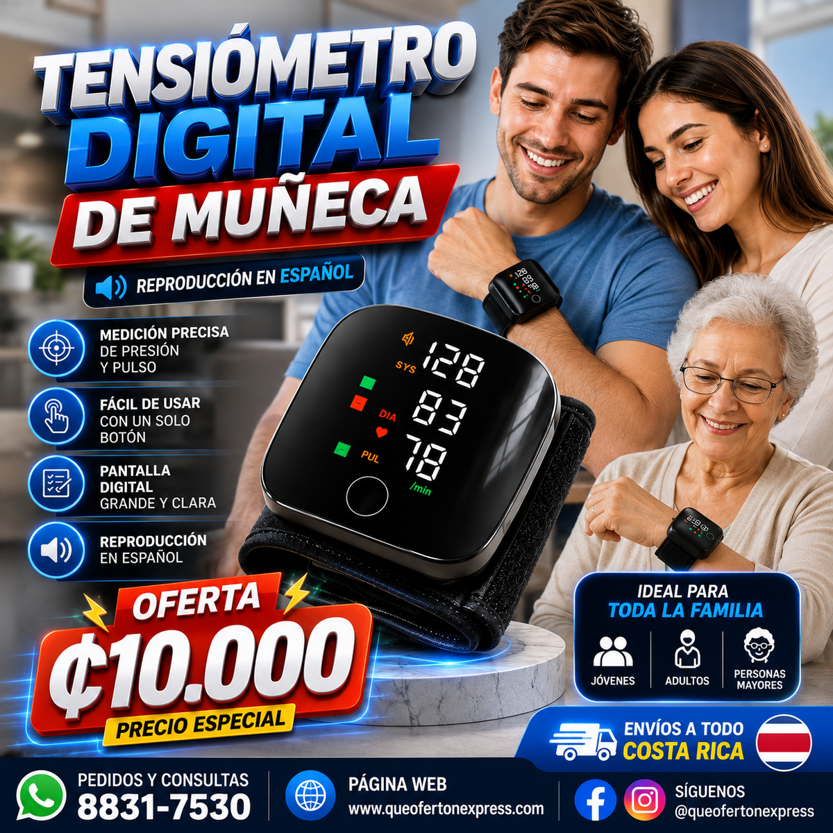 🩺 ¡TENSIÓMETRO DIGITAL DE MUÑECA! ❤️
