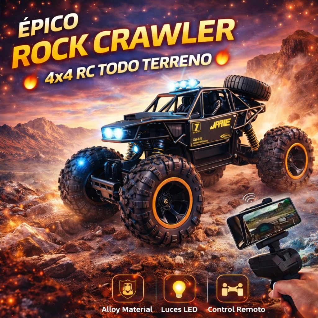 🚙🔥 ROCK CRAWLER RC 4x4 TODO TERRENO 🔥🚙