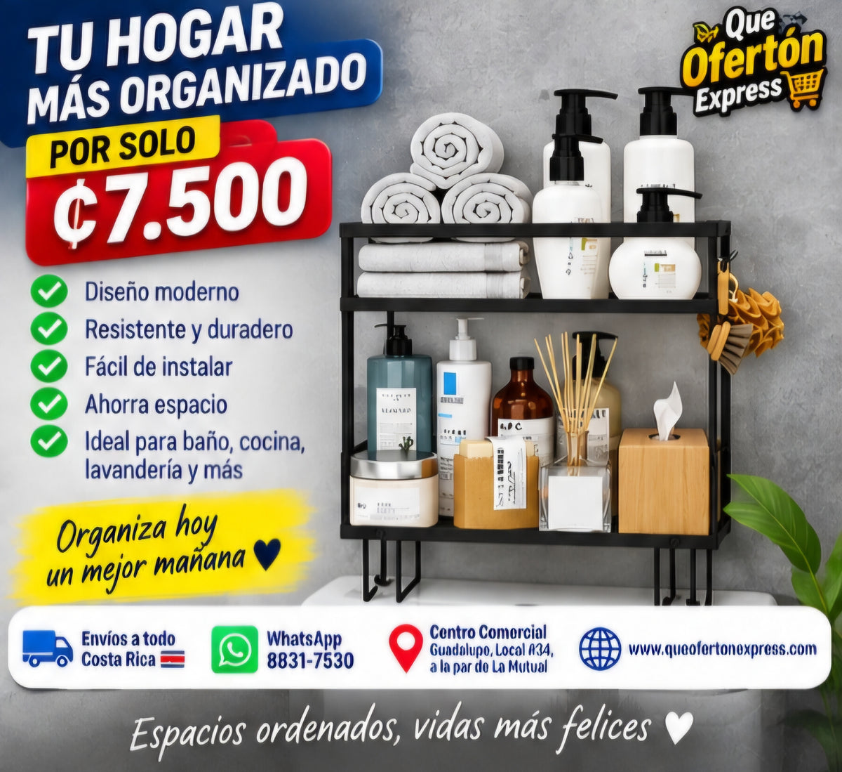🛁✨ ORGANIZADOR MULTIUSO PARA BAÑO ✨🛁