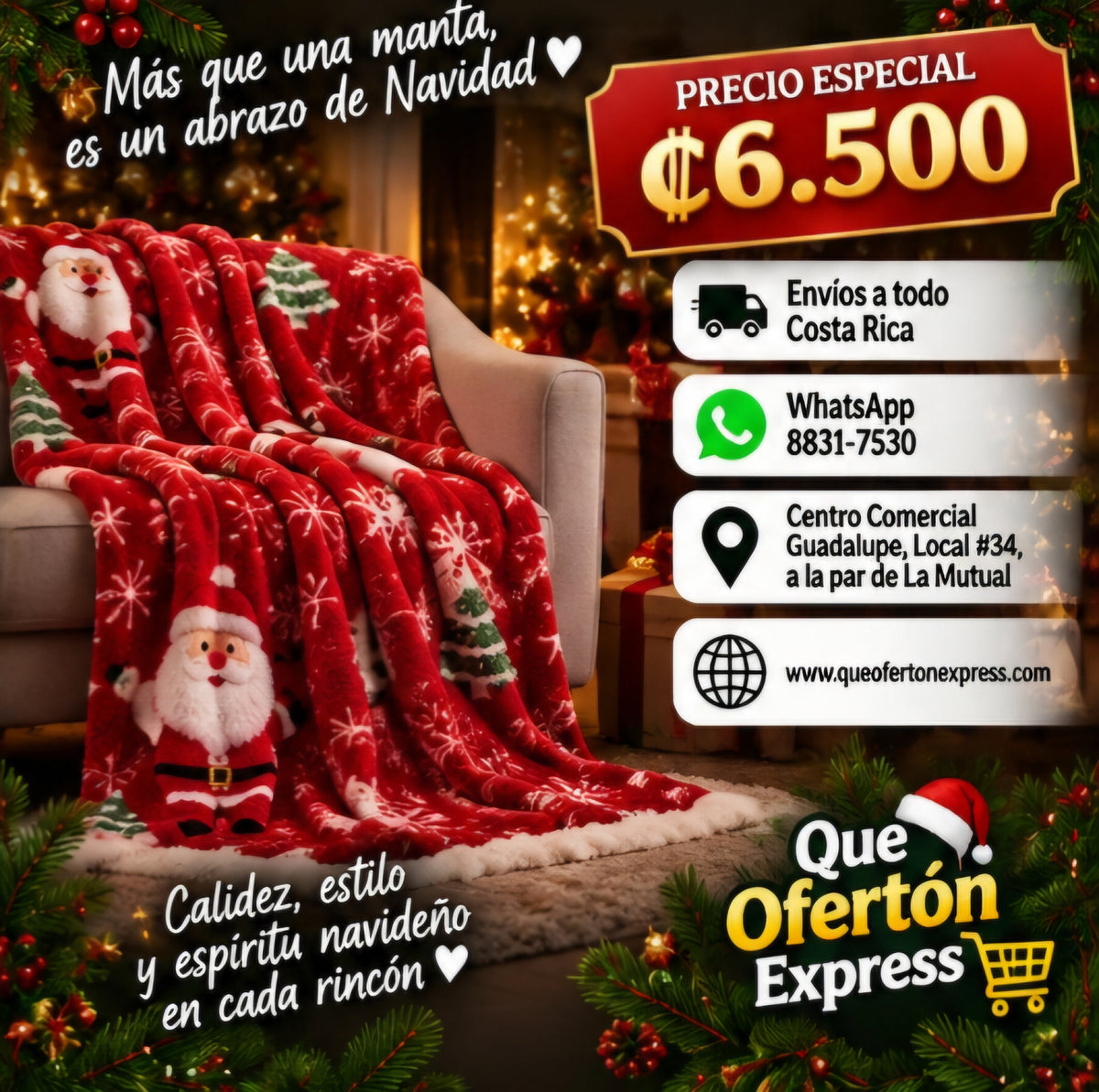 🎄✨ MANTA NAVIDEÑA SUAVE Y CÁLIDA ✨🎄