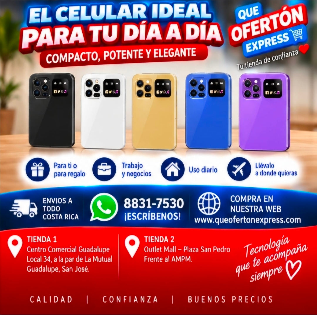 📱✨ MINI TELEFONO CELULAR PLEGABLE i15 PRO ✨📱