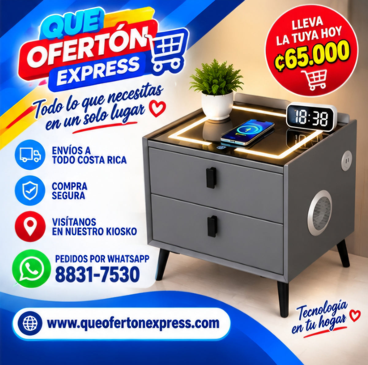 🔥 MESA DE NOCHE INTELIGENTE