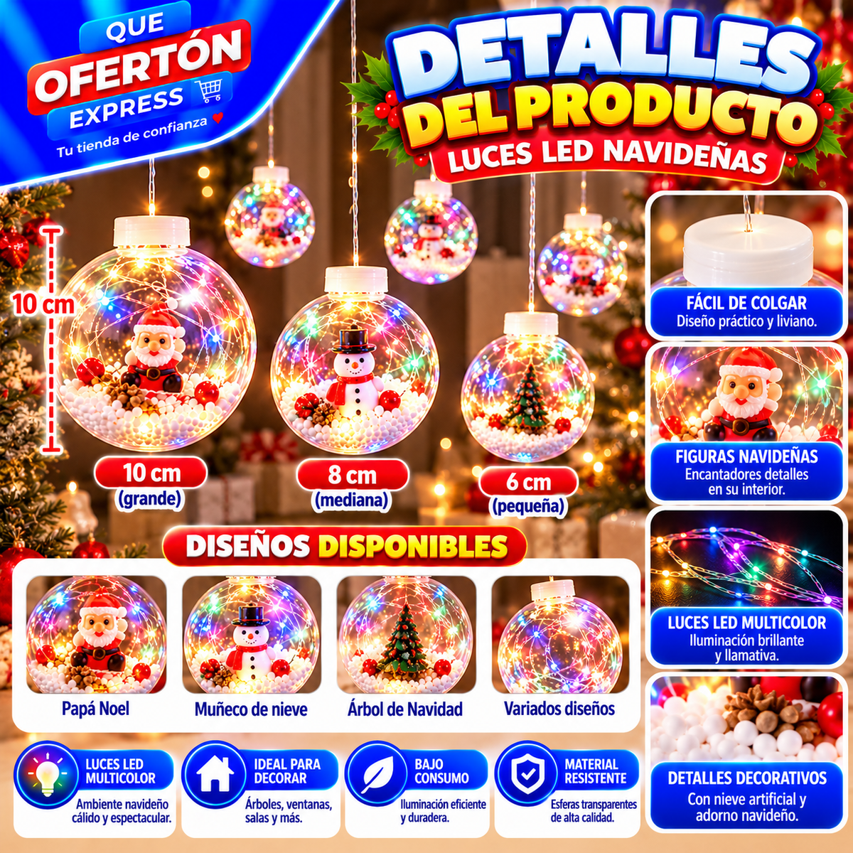 ESFERA CON DETELLOS NAVIDEÑOS