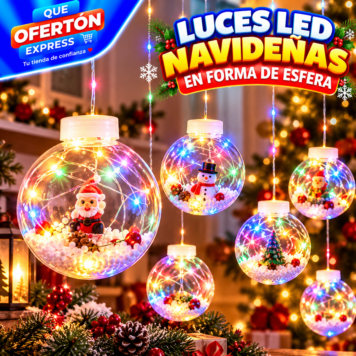 ESFERA CON DETELLOS NAVIDEÑOS