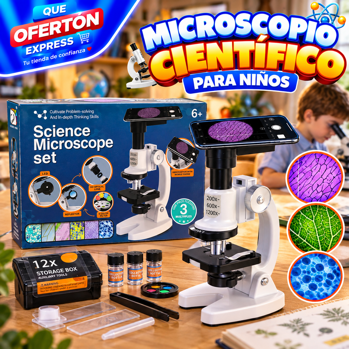 🔬✨ MICROSCOPIO CIENTÍFICO PARA NIÑOS 🔬✨