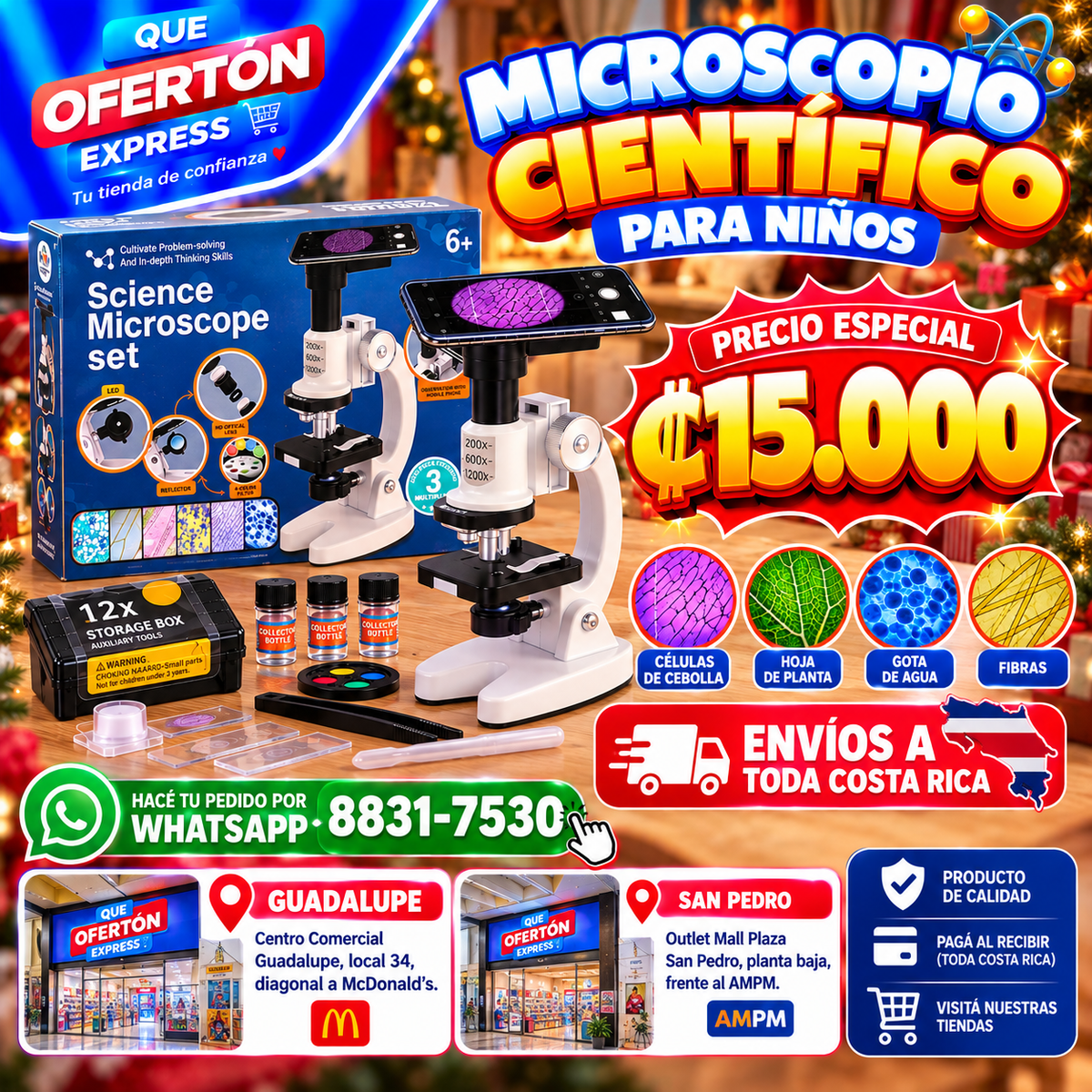 🔬✨ MICROSCOPIO CIENTÍFICO PARA NIÑOS 🔬✨