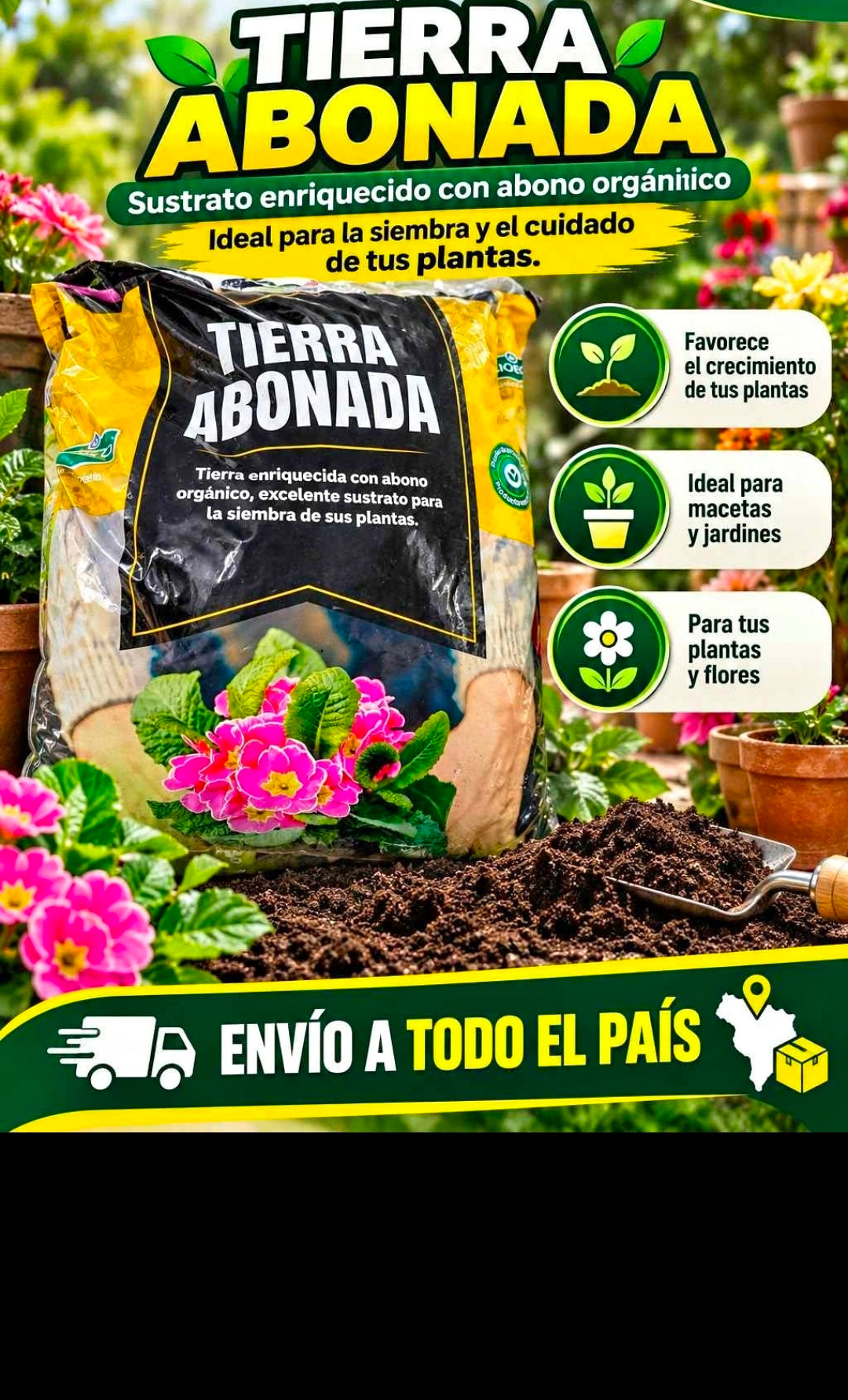 🌱🌸 ¡TIERRA ABONADA PARA TUS PLANTAS! 🌿🪴