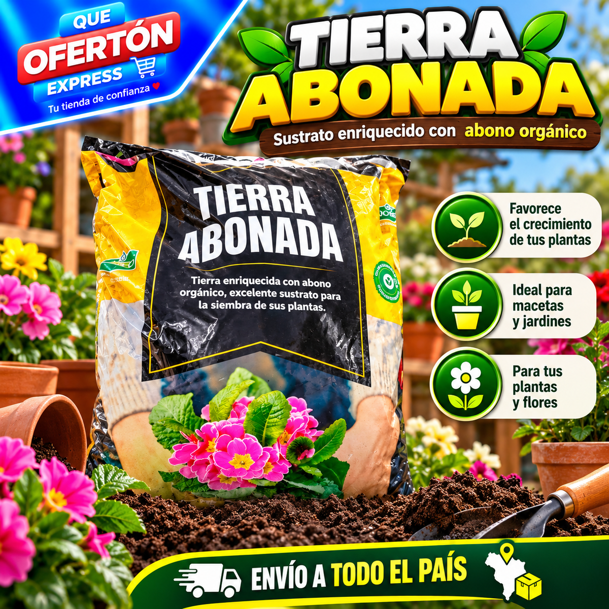 🌱🌸 ¡TIERRA ABONADA PARA TUS PLANTAS! 🌿🪴