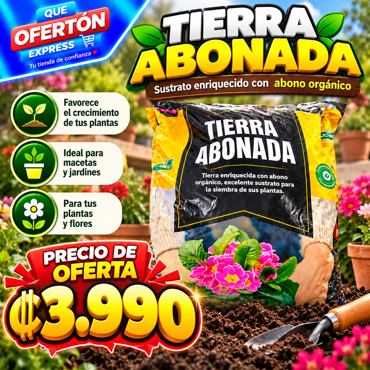 🌱🌸 ¡TIERRA ABONADA PARA TUS PLANTAS! 🌿🪴