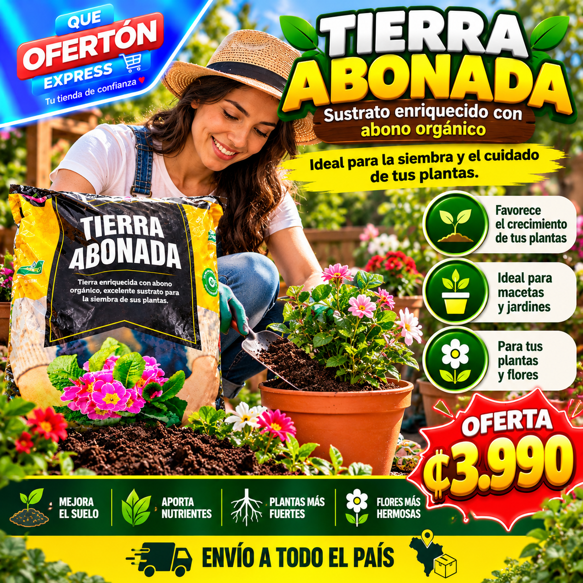 🌱🌸 ¡TIERRA ABONADA PARA TUS PLANTAS! 🌿🪴