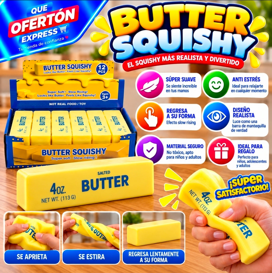 🧈💛 ¡BUTTER SQUISHY! EL JUGUETE ANTIESTRÉS MÁS DIVERTIDO! 😍

🔥 PRECIO ESPECIAL: ₡1.500 C/U 🔥

✨ Súper suave y agradable al tacto.
🤲 ¡Apriétalo, estíralo y mira cómo recupera su forma!
🧈 Diseño realista de barra de mantequilla.
🎁 Ideal para regalar