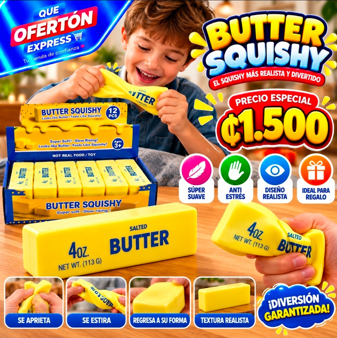 🧈💛 ¡BUTTER SQUISHY! EL JUGUETE ANTIESTRÉS MÁS DIVERTIDO! 😍

🔥 PRECIO ESPECIAL: ₡1.500 C/U 🔥

✨ Súper suave y agradable al tacto.
🤲 ¡Apriétalo, estíralo y mira cómo recupera su forma!
🧈 Diseño realista de barra de mantequilla.
🎁 Ideal para regalar