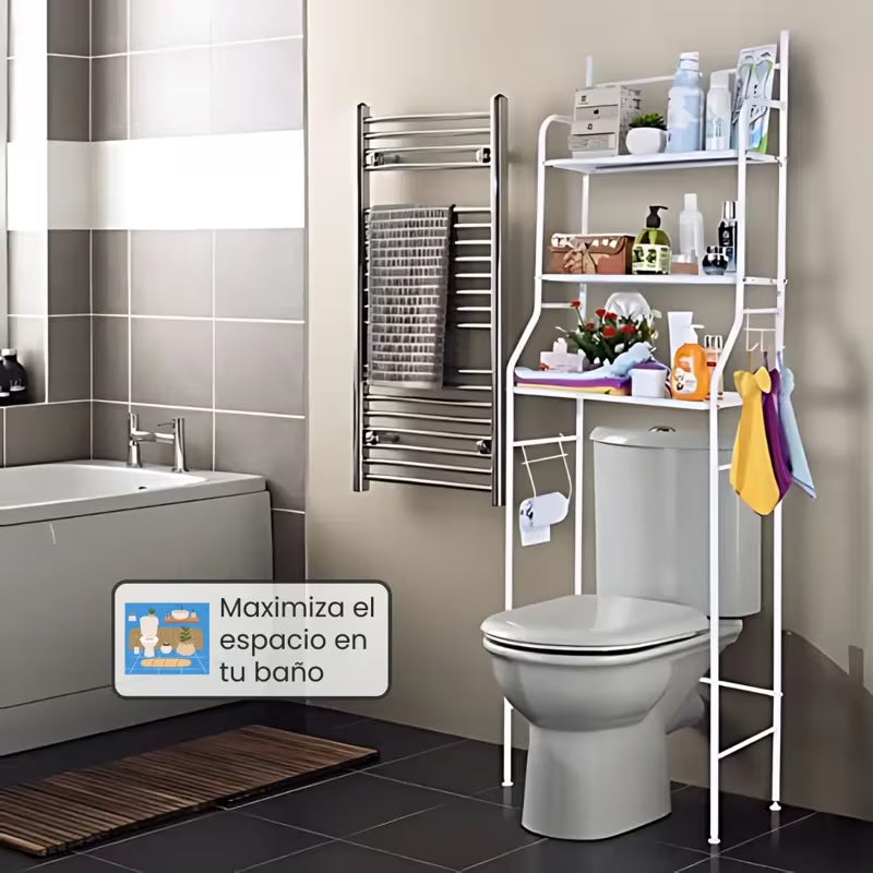 ESTANTE 3 NIVELES PARA BAÑO DELUX