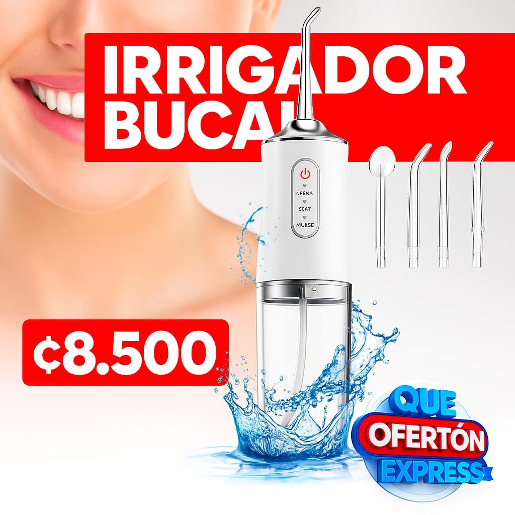 IRRIGADOR ORAL RECARGABLE DE ALTA PRESION