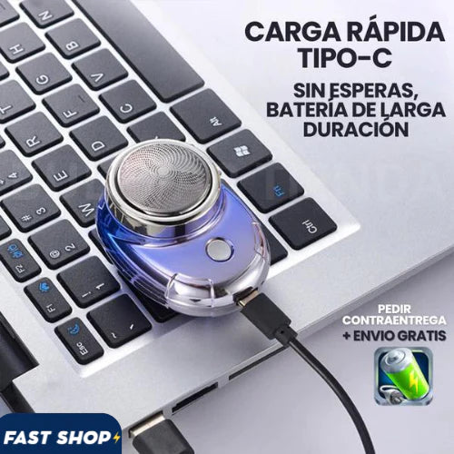 MINI AFEITADORA ELÉCTRICA USB PORTATIL