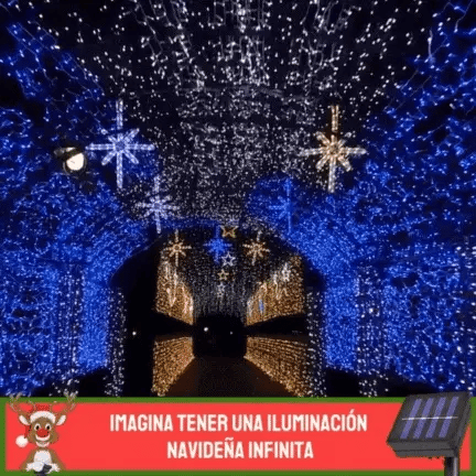 LUZ NAVIDEÑA CON PANEL SOLAR PROMO 2x1.