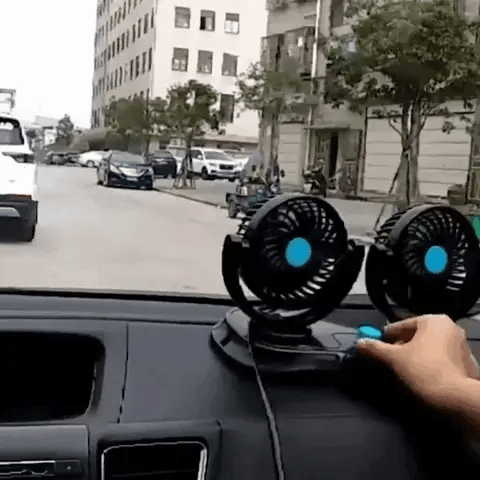 Ventilador 2 en 1 Para Carro Giratorio 360