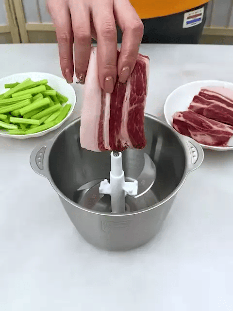 Picadora de carne eléctrica multifuncional de acero inoxidable 3L