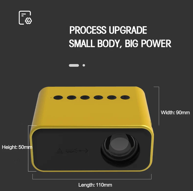 MINI proyector portátil YT500 para cine en casa, LED 3D videoproyector, sincronización con cable, Android, IOS, teléfono inteligente, 1080P, 4K, TV