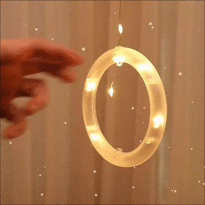 "MagicLed" cortina con Aros Figuras Navideñas (3 Metros)