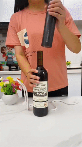 Set Abridor Eléctrico de Vinos + Cargador USB