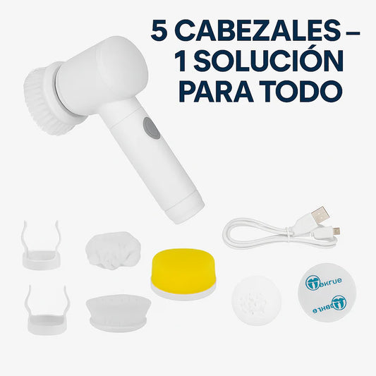 🧽 Cepillo Mágico Spin Brush – 5 en 1 Recargable