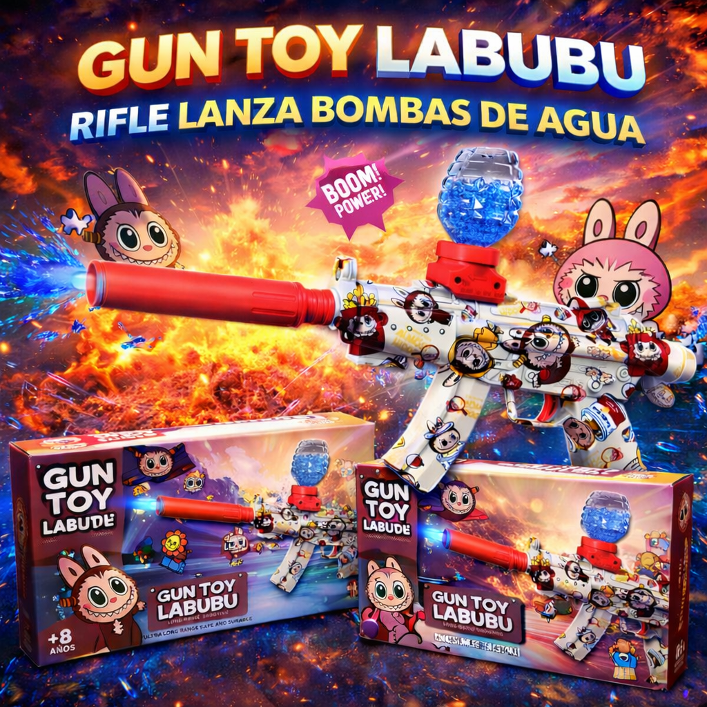 💦🔥 Rifle Lanza Bombas de Agua LABUBU 🔥💦