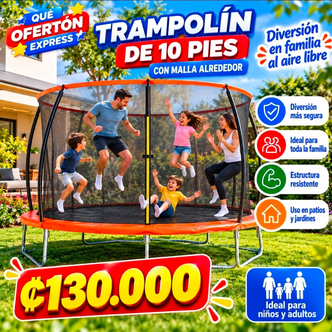 🔥 TRAMPOLÍN ATHLETIC WORKS DE 10 PIES 🔥