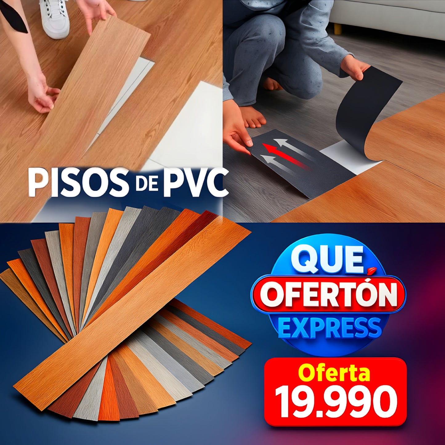 Laminas Pisos PVC 36 piezas =5m2