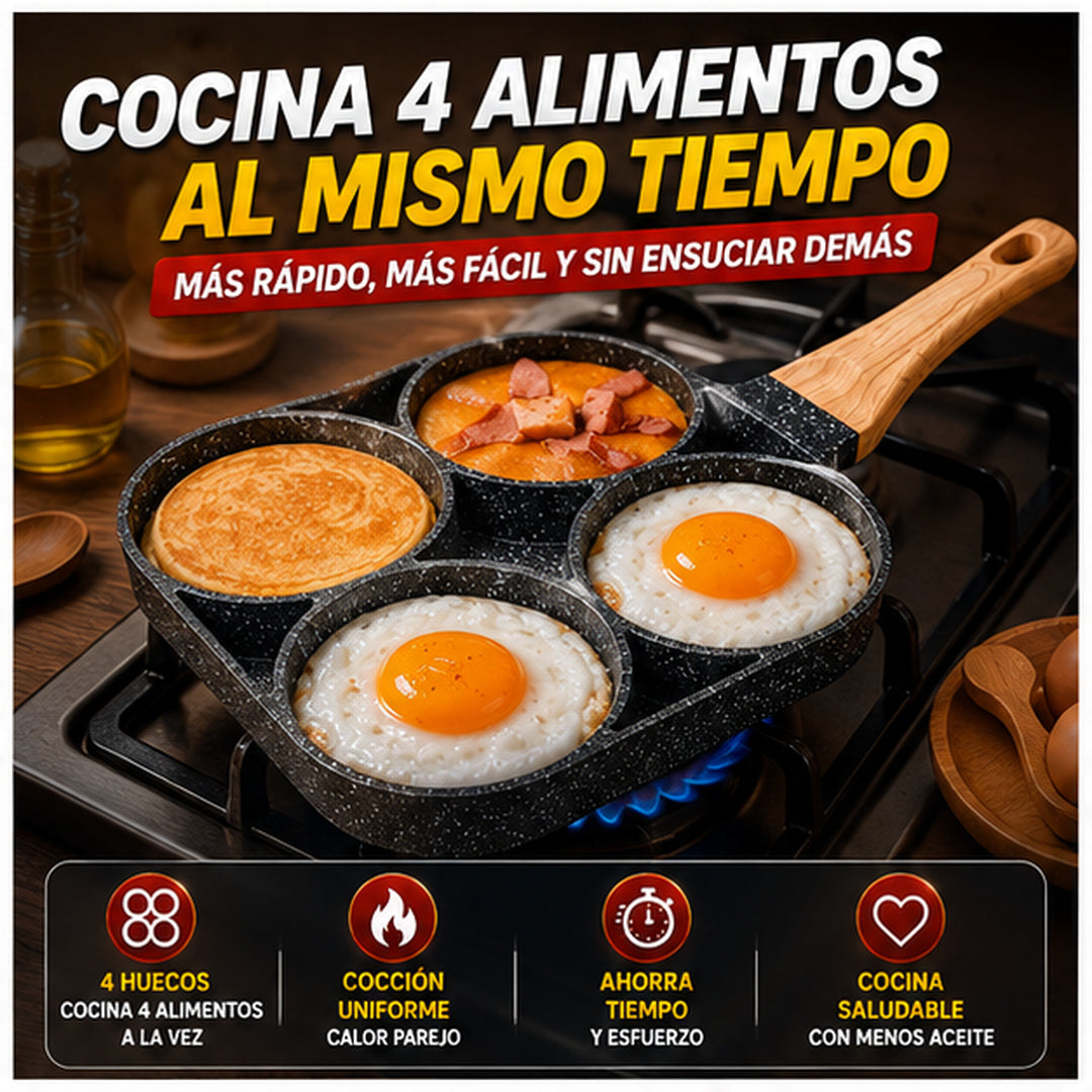 🍳🔥 SARTÉN 4 EN 1 PARA CREPES Y HUEVOS 🔥🍳