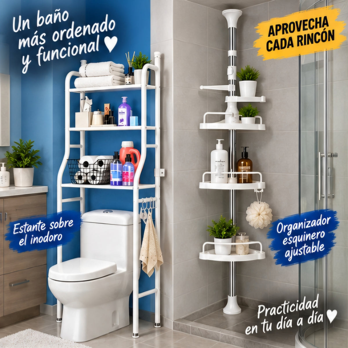 🚿✨ COMBO 2X ORGANIZADORES DE BAÑO ✨🚿