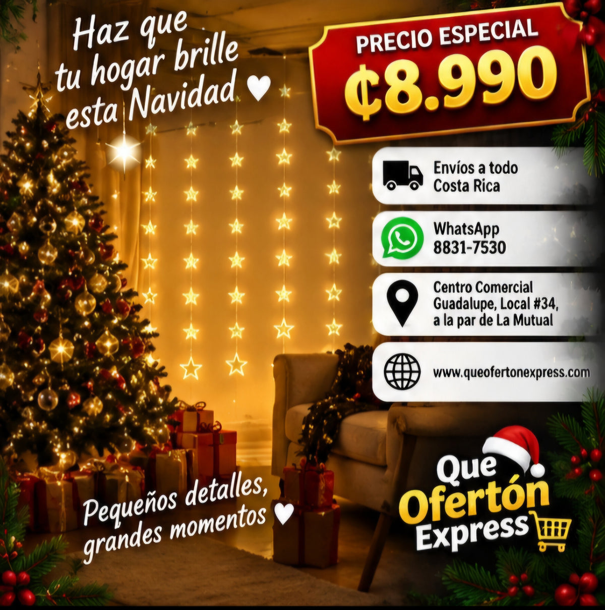 ⭐🎄 CORTINA DE ESTRELLITAS LED 🎄⭐