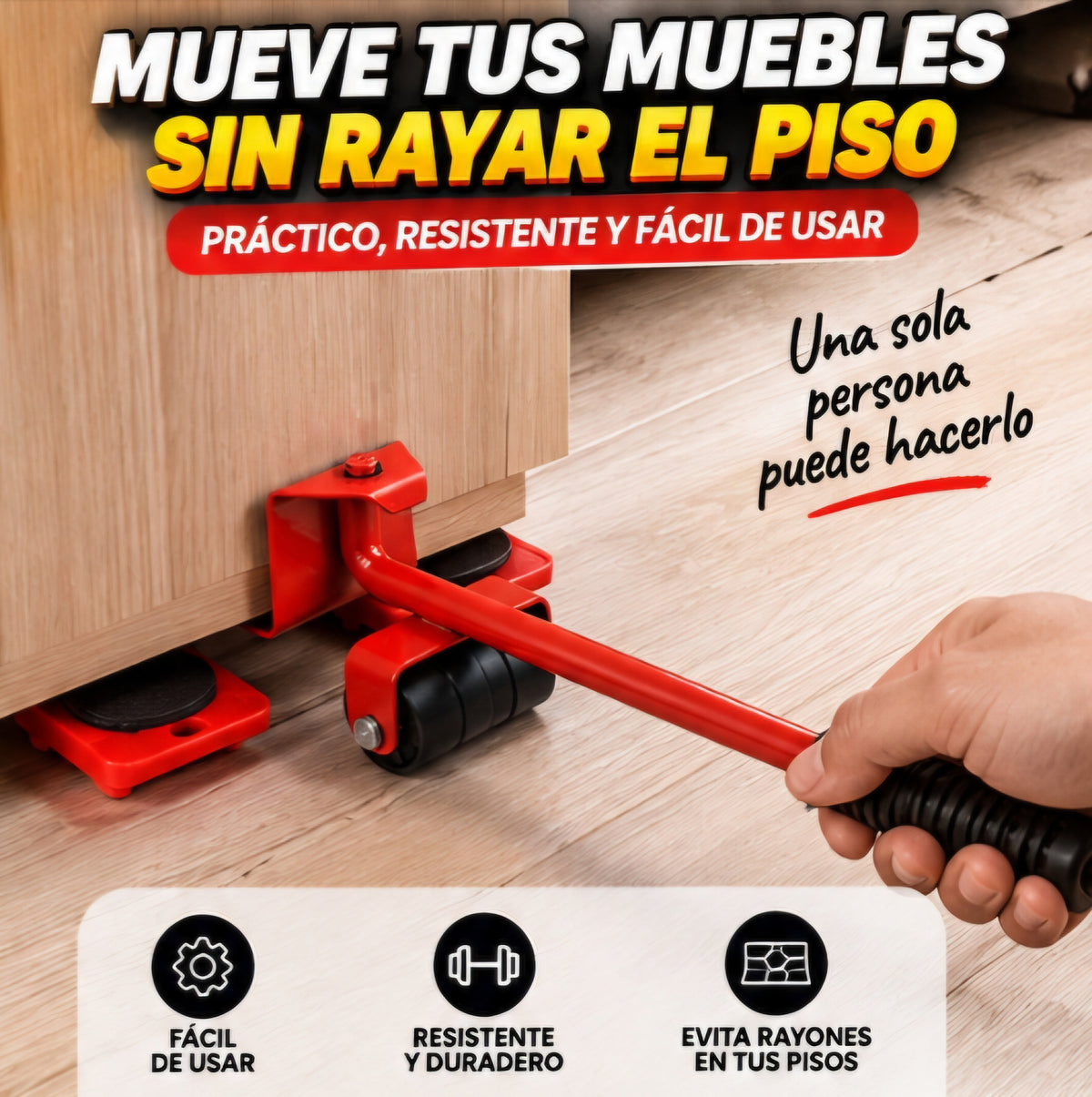 🛋️ SET PARA MOVER MUEBLES – 5 PIEZAS