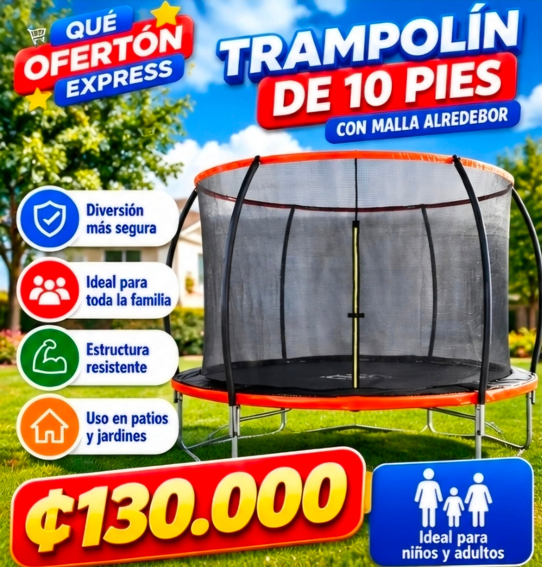 🔥 TRAMPOLÍN ATHLETIC WORKS DE 10 PIES 🔥
