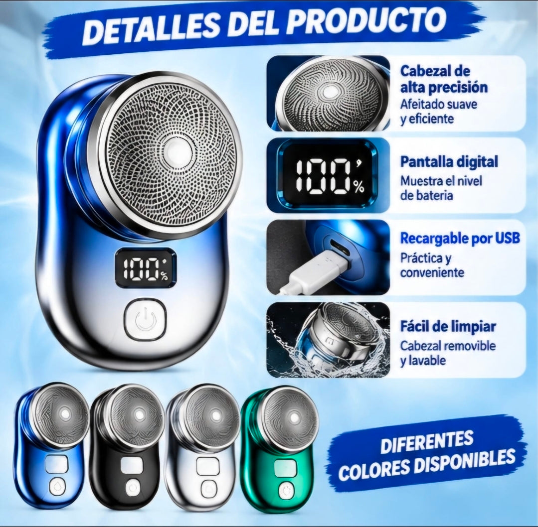 MINI AFEITADORA ELÉCTRICA USB PORTATIL