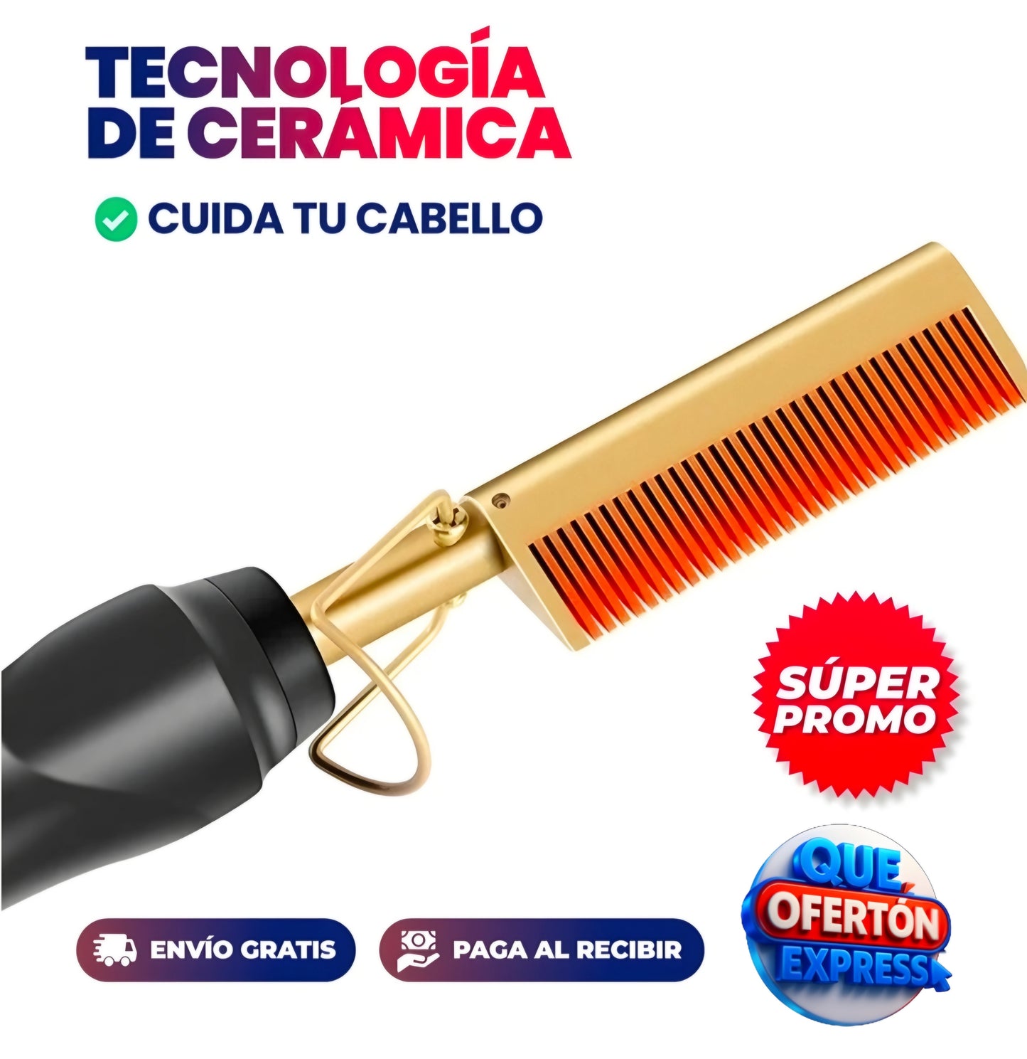 PEINE ELÉCTRICO ALISADOR PARA EL CABELLO