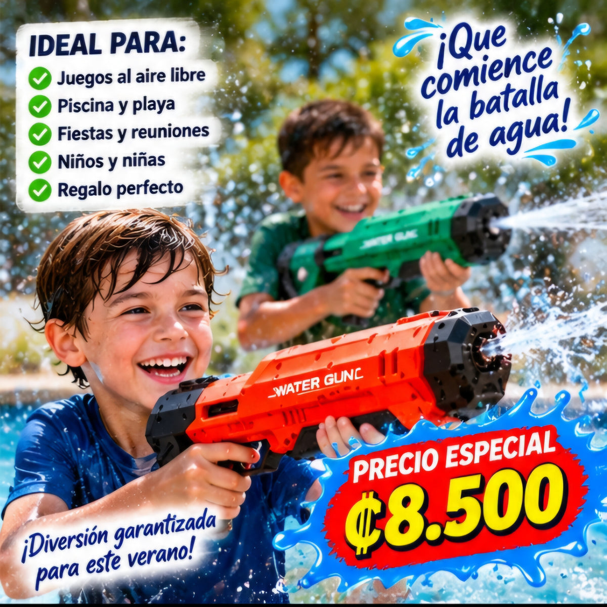 💦 LANZADOR DE AGUA MOTORIZADO 🔫⚡