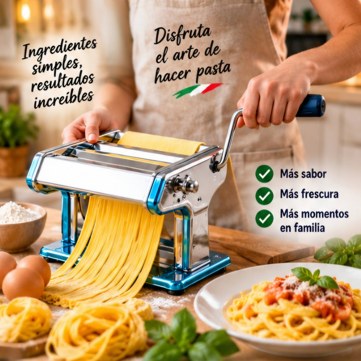 🍝✨ MÁQUINA MANUAL PARA PASTA