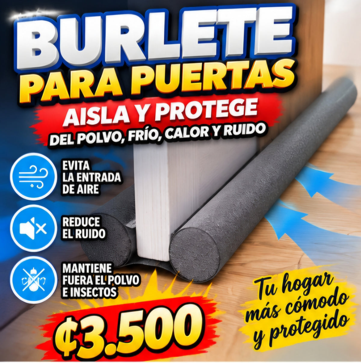 🚪 BURLETE PARA PUERTAS – AISLA Y PROTEGE TU HOGAR