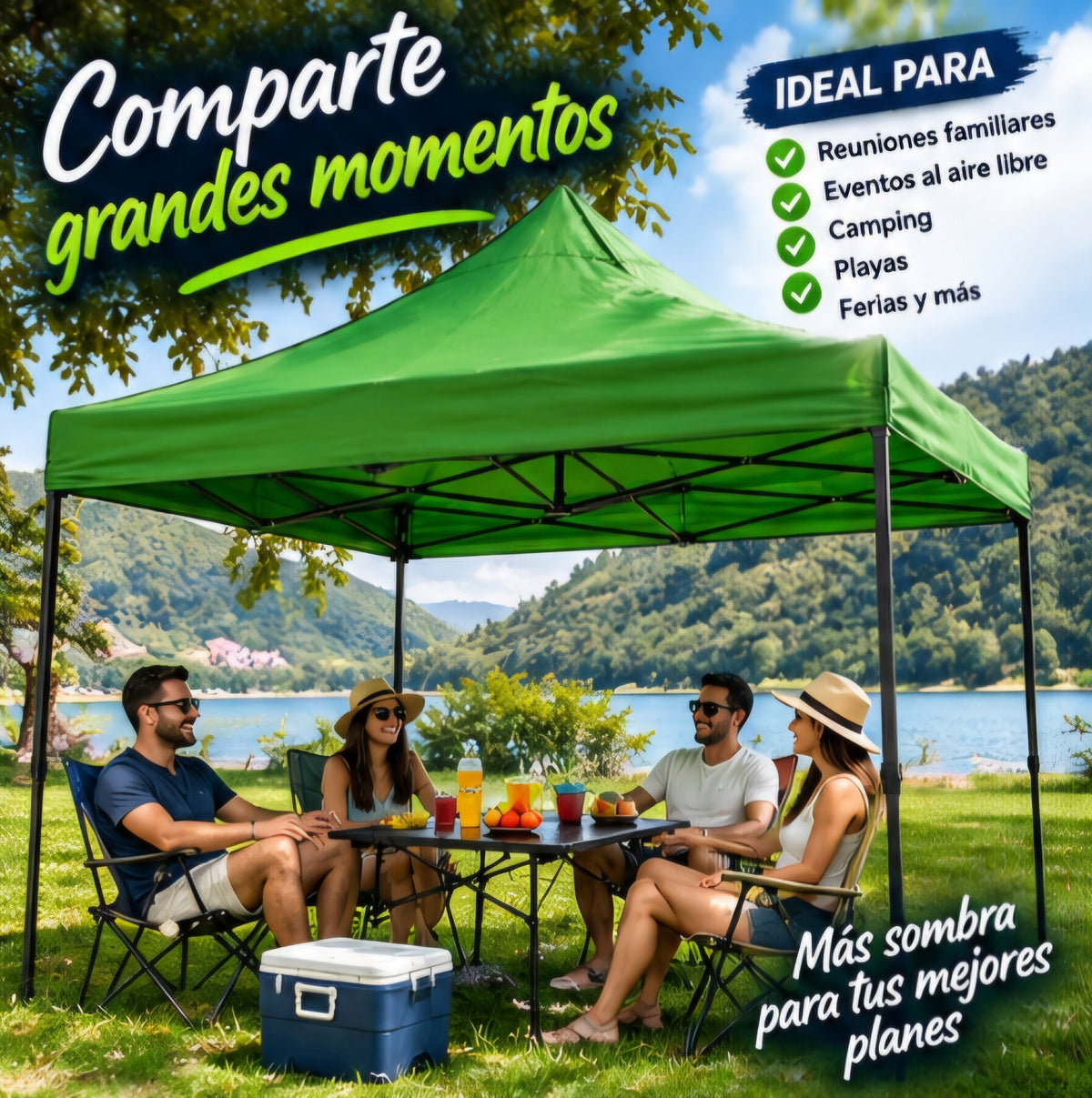 ⛺🌿 TOLDO RETRÁCTIL 3x3 METROS